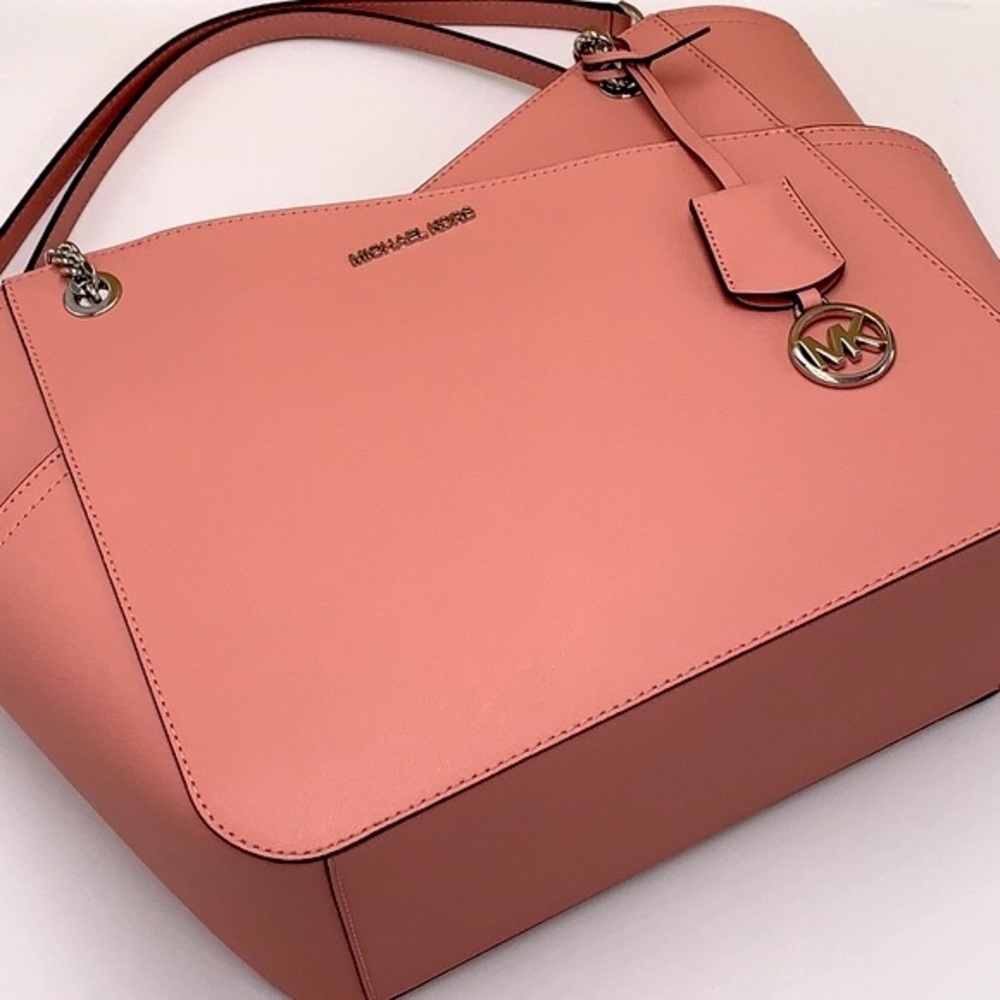 MICHAEL KORS LARGE X CHAIN SHOULDER TOTE BAG PRIMROSE COLOR NWT - Picture 5 of 15